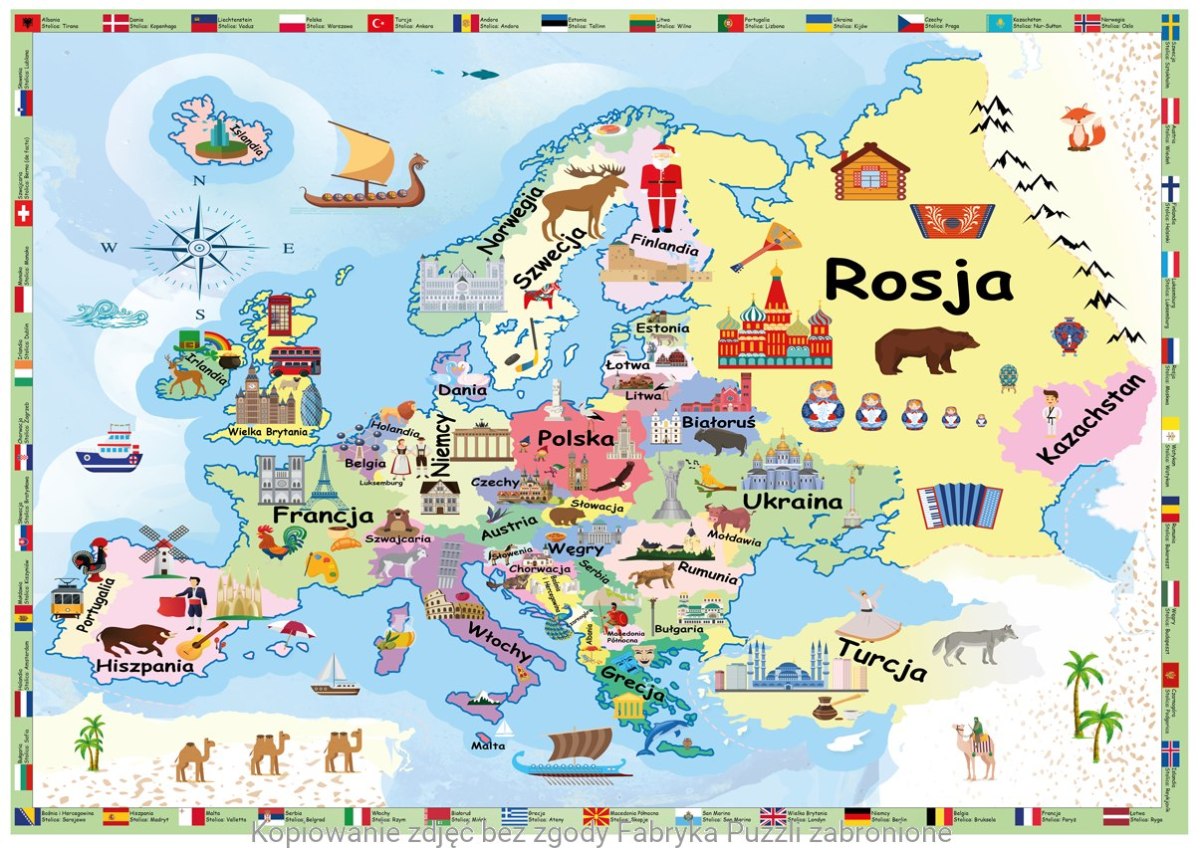 Europakarte - Puzzle des kleinen Schlaumeiers